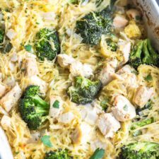 Chicken Alfredo Spaghetti Squash Casserole