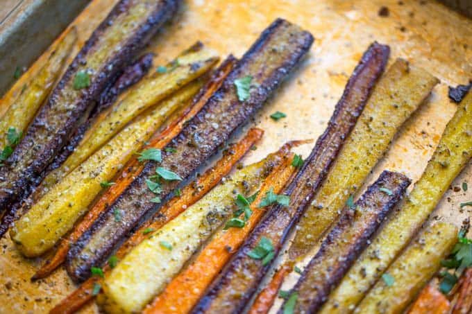Garlic Butter Roasted Carrots