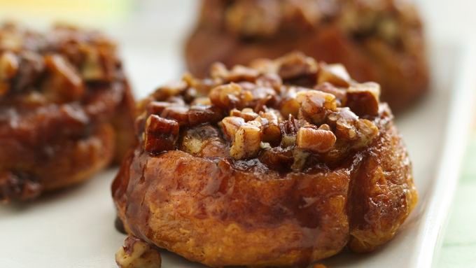 Sticky Chewy Chocolate Pecan Rolls